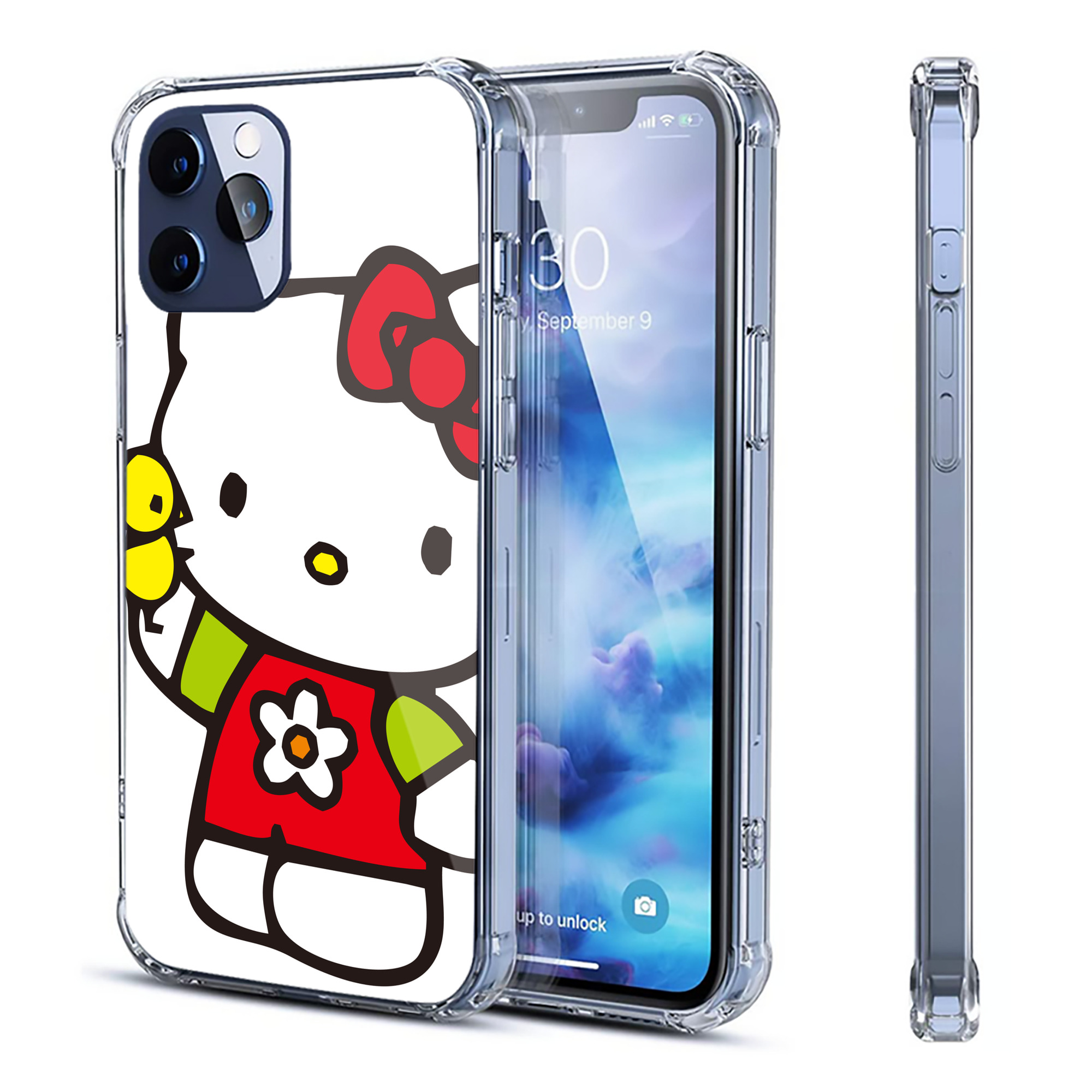 （画像用） Hello Kitty ハローキティ 【iPhone 12シリーズ対応】透明スマホケース（クリアソフトケース）